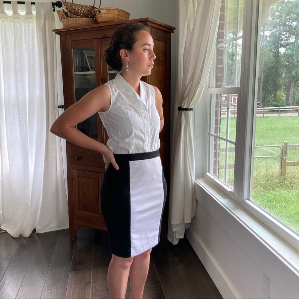Ann Taylor Color Block Knit Pencil Skirt, Size 2P